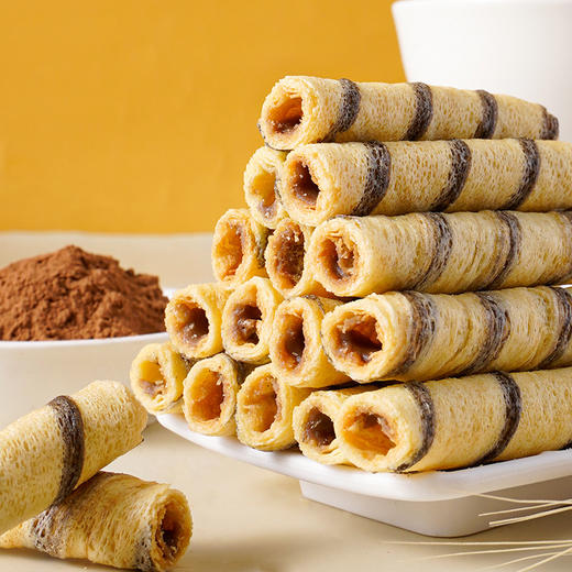 【咔嚓咔嚓！巧克力蛋卷】奶香浓郁，每一根都是巧克力的味道，唇齿留香，微甜不腻，一口酥脆，小杨哥同款学生小零食脆卷饼干夹心脆健康 商品图4