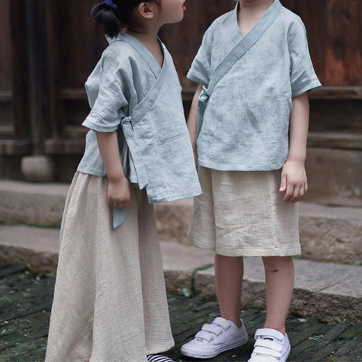 裁缝学苑 T22男女童汉服1:1实物服装纸样 剪裁图纸 牛皮纸 商品图0