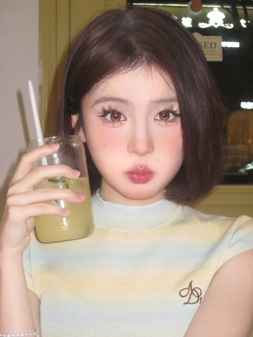 MONICA MOR 美瞳年抛 暗夜赤豆 标注直径14.5/实际直径14.2mm着色13.6mm 商品图5