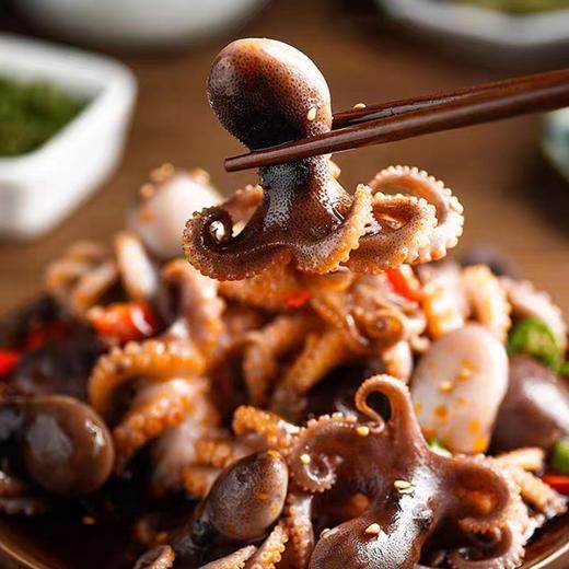 冰鲜鲜八爪鱼鲜活冷冻小章鱼迷你短腿八抓鱼大爆头去内脏捞汁小海鲜500克/袋 商品图1