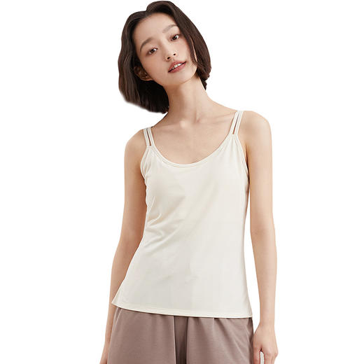 【爆款润肤冰爽衣，可外穿的家居服】奥薇姿2023夏新款女士可外穿双肩吊带润肤冰爽内搭带胸垫背心 商品图4