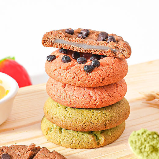 【韩式糕点！元气打糕】休闲小零食，软糯有嚼劲，Q弹拉丝，甜而不腻，真菜实料，抹茶味可可豆夹心软曲奇麻薯早餐解馋零食品糯糯夏日中式好物健康特价清仓 商品图3