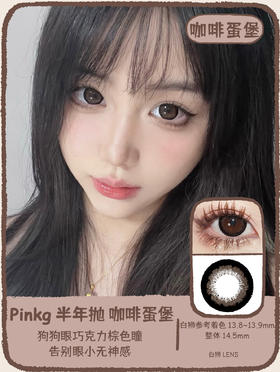 PINKG ·咖啡蛋堡｜14.5mm白狮参考着色大直径  半年抛美瞳  2片