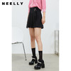 NEELLY纳俪商场同款半身裙女春夏新款短裙女百褶裙系带黑色裙子N22031E01128 商品缩略图0