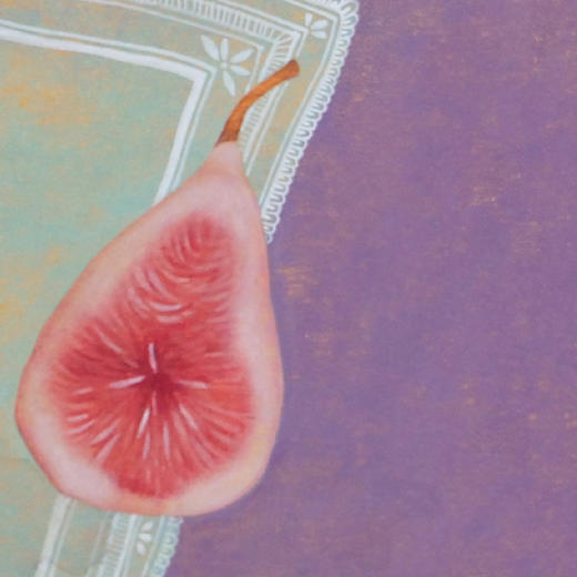 谢莹《同心》国画花鸟 33CM*33CM 约1.0平尺 金笺卡纸（未装框）【原作编号GH0030】 商品图3