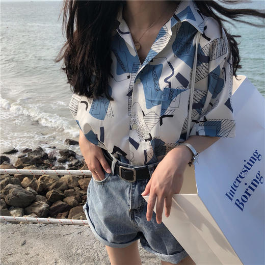 裁缝学苑AW36衬衫袖休闲衬衣V领1:1实物服装纸样剪裁图纸牛皮纸样 商品图3
