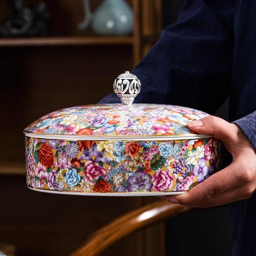 珐琅彩茶饼糖果盒 商品图13