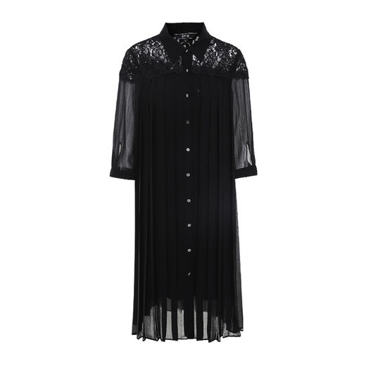 EITIE爱特爱夏季新品蕾丝镂空拼接优雅连衣裙7007766 商品图5