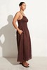 FAITHFULL THE BRAND - NOLIE MIDI DRESS-CHOCOLATE - 女装 - 连身裙 - 巧克力色 商品缩略图2