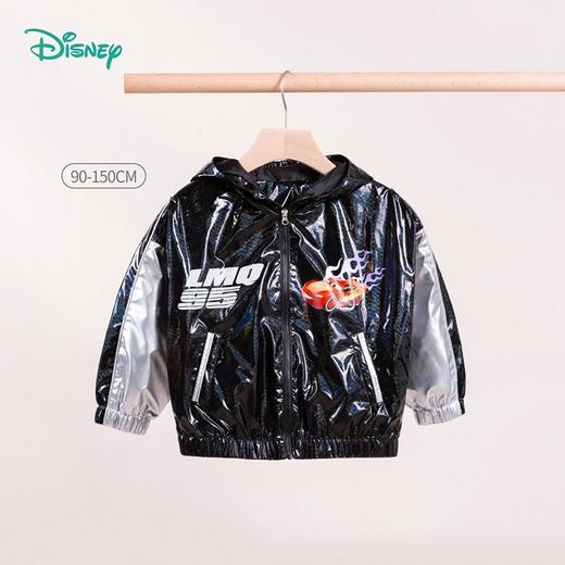迪士尼童装 男童连帽风衣儿童印花卡通外套春季新款上衣亮面221S1712 商品图2