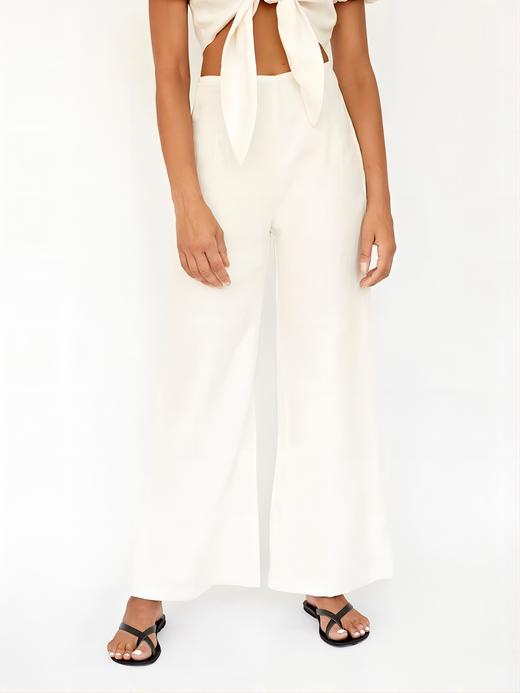 FAITHFULL THE BRAND - OTTAVIO PANTS-EGGSHELL - 女装 - 长裤 - 蛋皮色 商品图4