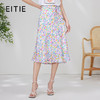 EITIE爱特爱夏季新款优雅温柔高腰显瘦印花中长款半身裙7006713 商品缩略图0