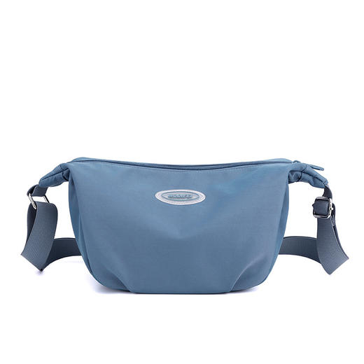 雀说 新款女士单肩斜挎包尼龙布包女包韩版简约纯色轻便挎包6037 商品图4