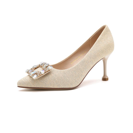 品质好货 | Safiya/索菲娅2023新款浅口尖头高跟鞋钻饰单鞋女鞋细跟高跟鞋女鞋SF31115702 商品图6