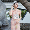复古中国风，女装夏季新款苎麻全开襟平裁改良圆领旗袍OY-220221 商品缩略图0