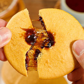 【潮汕特产！红糖肚脐饼】微酥脆不甜腻，红薯香味浓郁，红糖焦糖微甜，酥香诱人，好吃不腻，怀旧早餐饼番薯酥脆小零食小吃健康