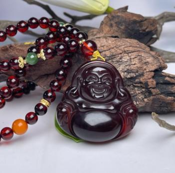 血珀吊坠-金碧辉煌佛公 商品图0