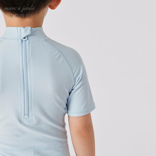 【凉感防晒】马克珍妮夏装男童动漫短袖游泳衣泳帽连体泳衣231119 商品图1