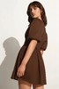 FAITHFULL THE BRAND - ROMA MINI DRESS-CHOCOLATE - 女装 - 连身裙 - 巧克力色 商品缩略图3