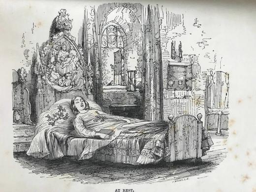 约19世纪后期 狄更斯《老古玩店》 8幅插图 真皮精装36开 商品图6