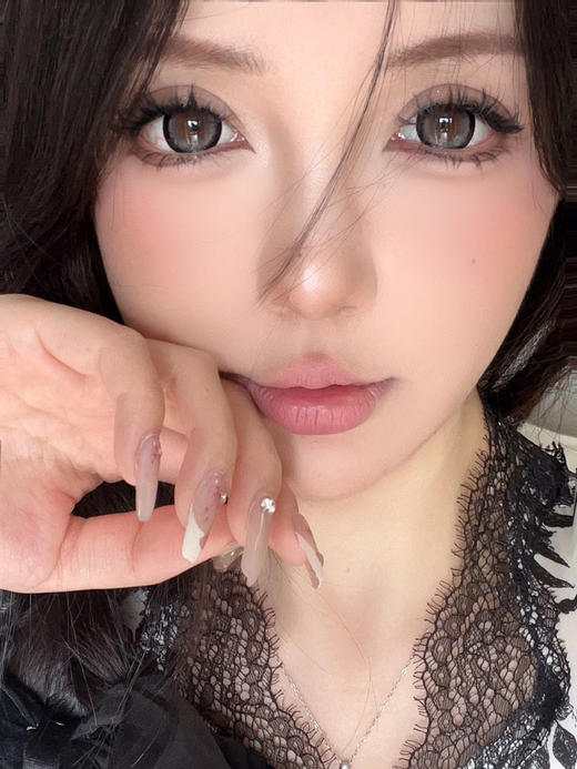 【缺货：350 375 400 600 650/2片 700 750  800 缺货，其它度数齐全】月抛 Kaylens 甜果茶 14.5 蓝黑 商品图4