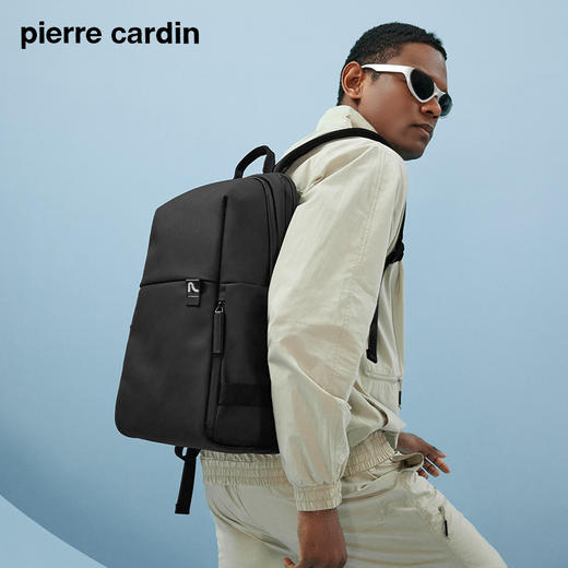 皮尔卡丹simplify系列 简洁时髦双肩包男士大容量电脑包 商品图0