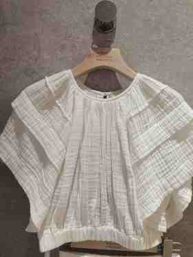 Anaak - Rishi Pintuck Mid Top - Soft White -  女装  - 上衣 - 白色