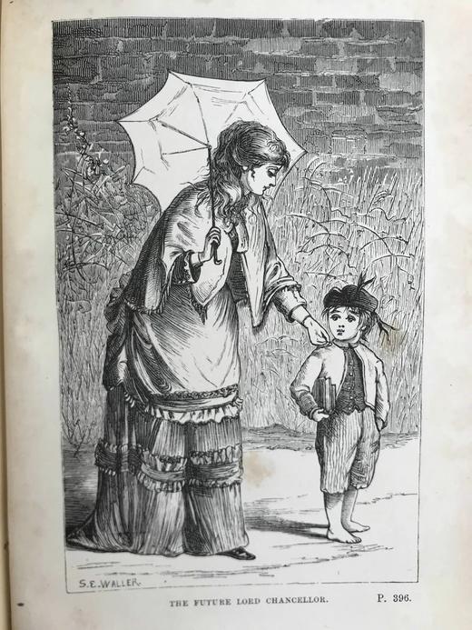 1886年 威廉·布莱克《马车奇异之旅》 英国艺术家塞缪尔·埃德蒙·沃勒13幅插图 漆布精装32开 商品图12