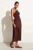 FAITHFULL THE BRAND - NOLIE MIDI DRESS-CHOCOLATE - 女装 - 连身裙 - 巧克力色 商品缩略图8