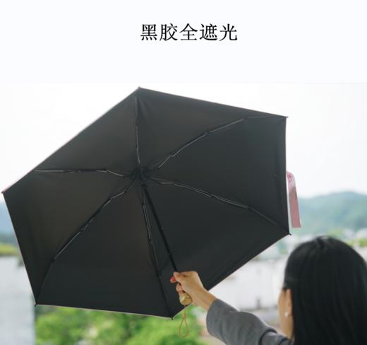 晴雨两用五折油画伞太阳伞 黑胶口袋伞【234-21】 商品图9