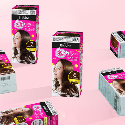 【保税仓】花王Blaune遮白发泡沫染发剂 1时尚棕 商品图2