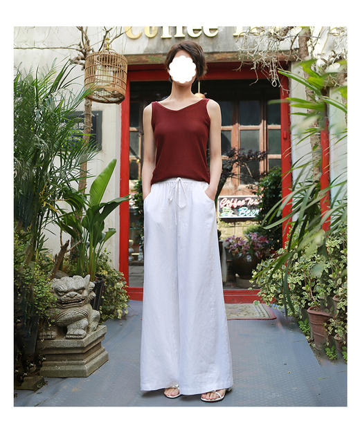 裁缝学苑 AW63休闲阔腿裤女裤1:1实物服装纸样剪裁图纸牛皮纸样 商品图4