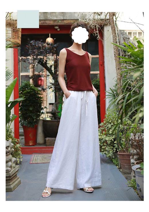 裁缝学苑 AW63休闲阔腿裤女裤1:1实物服装纸样剪裁图纸牛皮纸样 商品图3