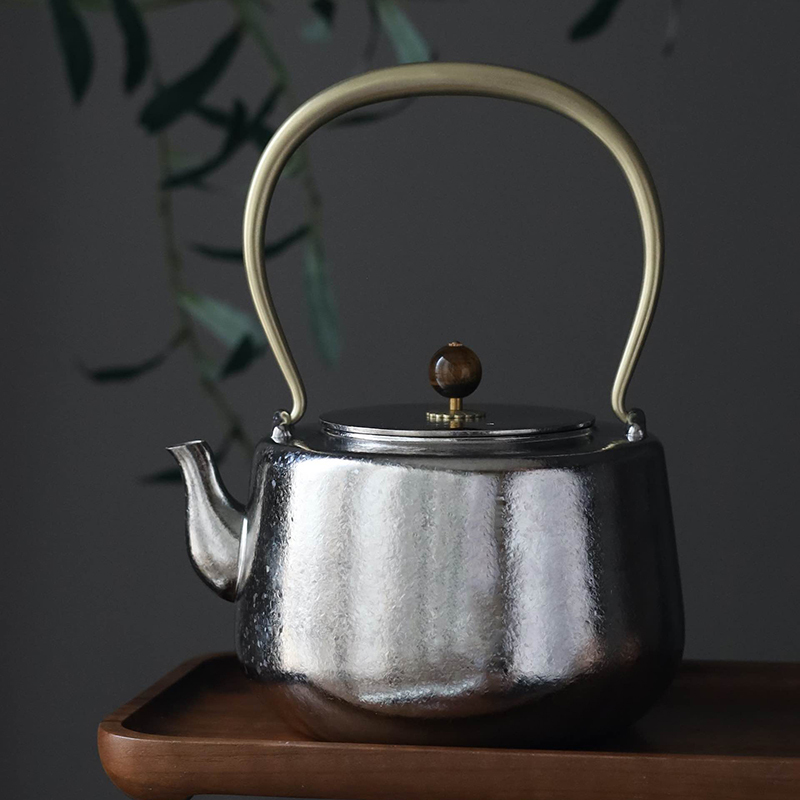 博友制钛 I 望月星辉纹提梁壶&小满云锦纹提梁壶，99.8%纯钛打造，烧水壶户外露营野营便携式茶壶