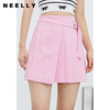 NEELLY纳俪商场同款半身裙女春夏新款短裙女百褶裙系带黑色裙子N22031E01128 商品缩略图2
