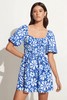 FAITHFULL THE BRAND - MARINELLI MINI DRESS-SIDRA FLORAL PRINT - BLUE - 女装 - 连身裙 - 蓝色印花 商品缩略图2