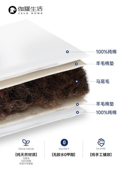 伽罗 JALO 马尾毛薄床垫(舒适垫)（10个工作日内发货） 商品图1