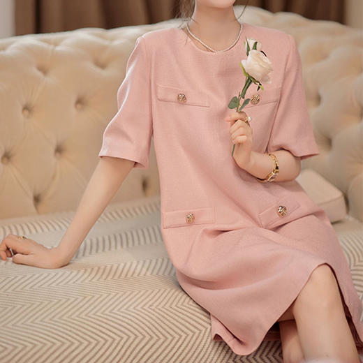 裁缝学苑AX64复古小香风小众设计圆领直筒连衣裙纸样裙子打版裁剪 商品图4