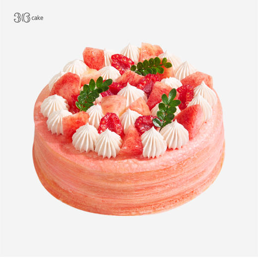 蜜桃覆盆子手作千层，可选6/8英寸 商品图1