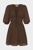 FAITHFULL THE BRAND - ROMA MINI DRESS-CHOCOLATE - 女装 - 连身裙 - 巧克力色 商品缩略图5
