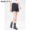 NEELLY纳俪商场同款2023夏季黑色短裤女系带阔腿休闲裤百搭直筒裤 商品缩略图1