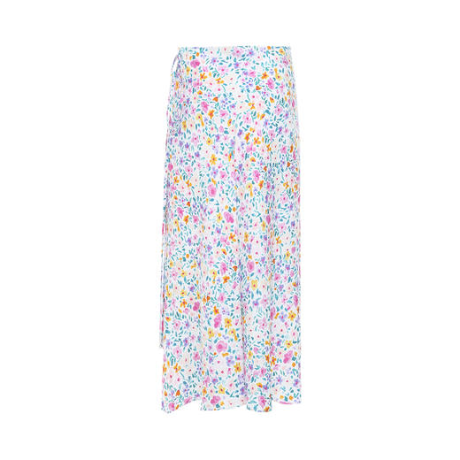 EITIE爱特爱夏季新款优雅温柔高腰显瘦印花中长款半身裙7006713 商品图5