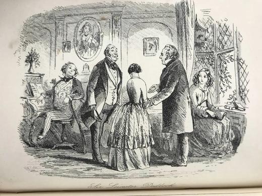 约19世纪后期 狄更斯《荒凉山庄》 8幅插图 真皮精装36开 商品图10