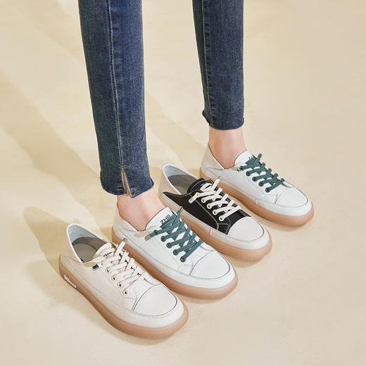 ZHR小白鞋女2023新款果冻底女鞋平底百搭透气休闲百搭软底运动鞋 商品图1