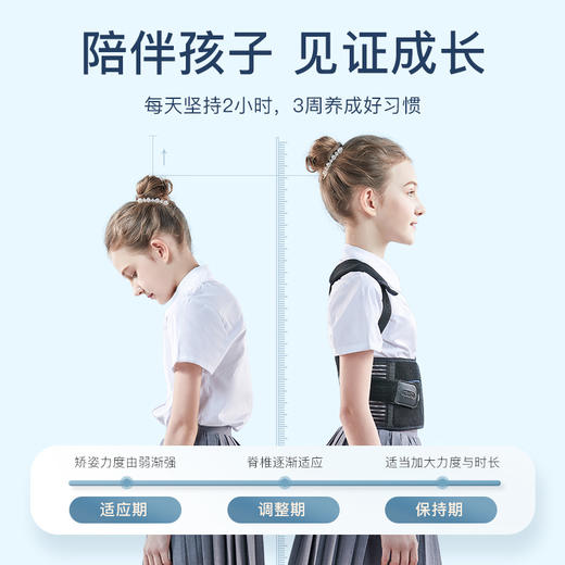 HOPHYSIO何浩明背立挺驼背矫正带脊椎侧弯固定器坐姿塑性矫正 商品图4