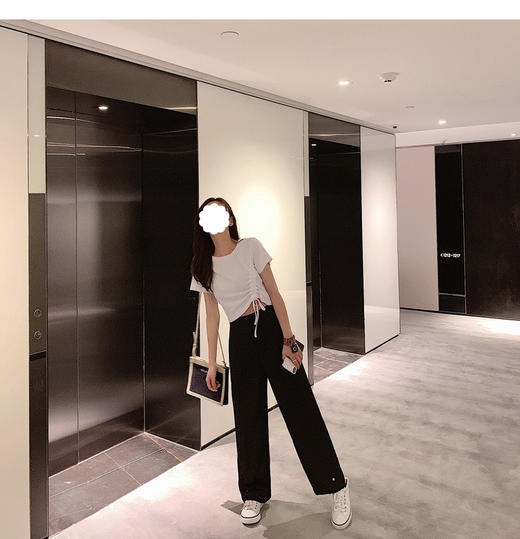 裁缝学苑 AW49抽绳露脐短款T恤1:1实物服装纸样剪裁图纸牛皮纸样 商品图7