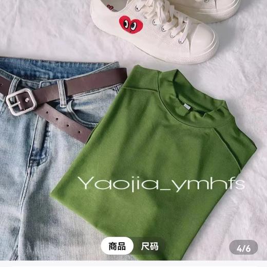 【显白显气质，巨百搭】欧货高J感短袖T恤女鱼骨韩版中领大码设计感纯色小众打底衫 商品图9