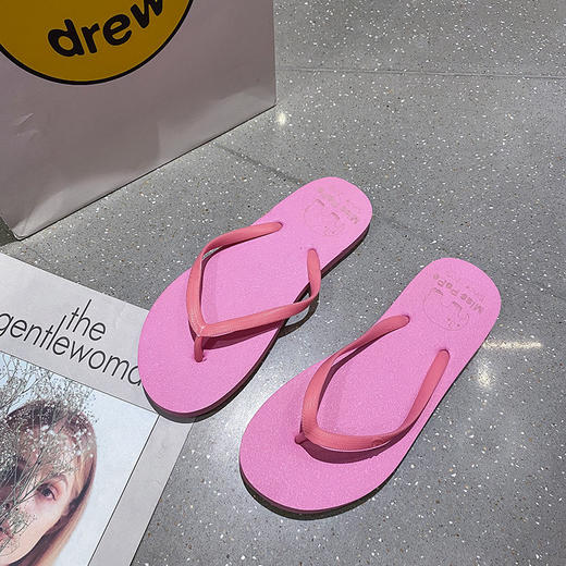 【捡漏价29.9/3双】ins潮酷人字拖女 马卡龙纯色色系 夏季外穿时尚百搭 耐磨防滑 夹脚沙滩拖鞋 防滑浴室 网红纯色凉拖 商品图13