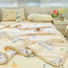 【夏日必备！乳胶凉席三件套】加厚乳胶凉席三件套  无甲醛、无荧光剂、无致癌芳香胺 凉感冰丝面料 夏季凉席可水洗 冰丝凉席家用空调席软席子-QQ