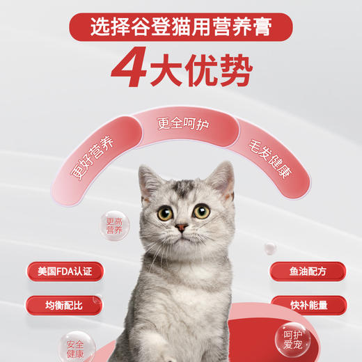 【美毛护肤套餐猫用】谷登卵磷脂鱼油颗粒300g*1罐+鱼油配方营养膏120g*1支 商品图4